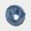 Tour de cou &agrave; torsades doubl&eacute; bleu homme
