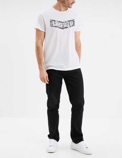 T-shirt manches courtes coton blanc homme
