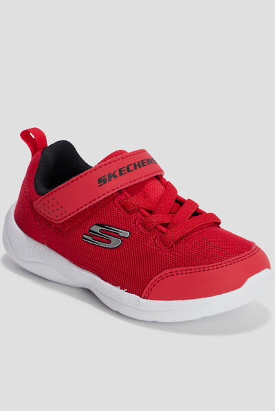 Baskets à scratchs Skechers Skechstepz rouge garçon
