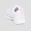 Baskets running à scratchs et paillettes blanc fille