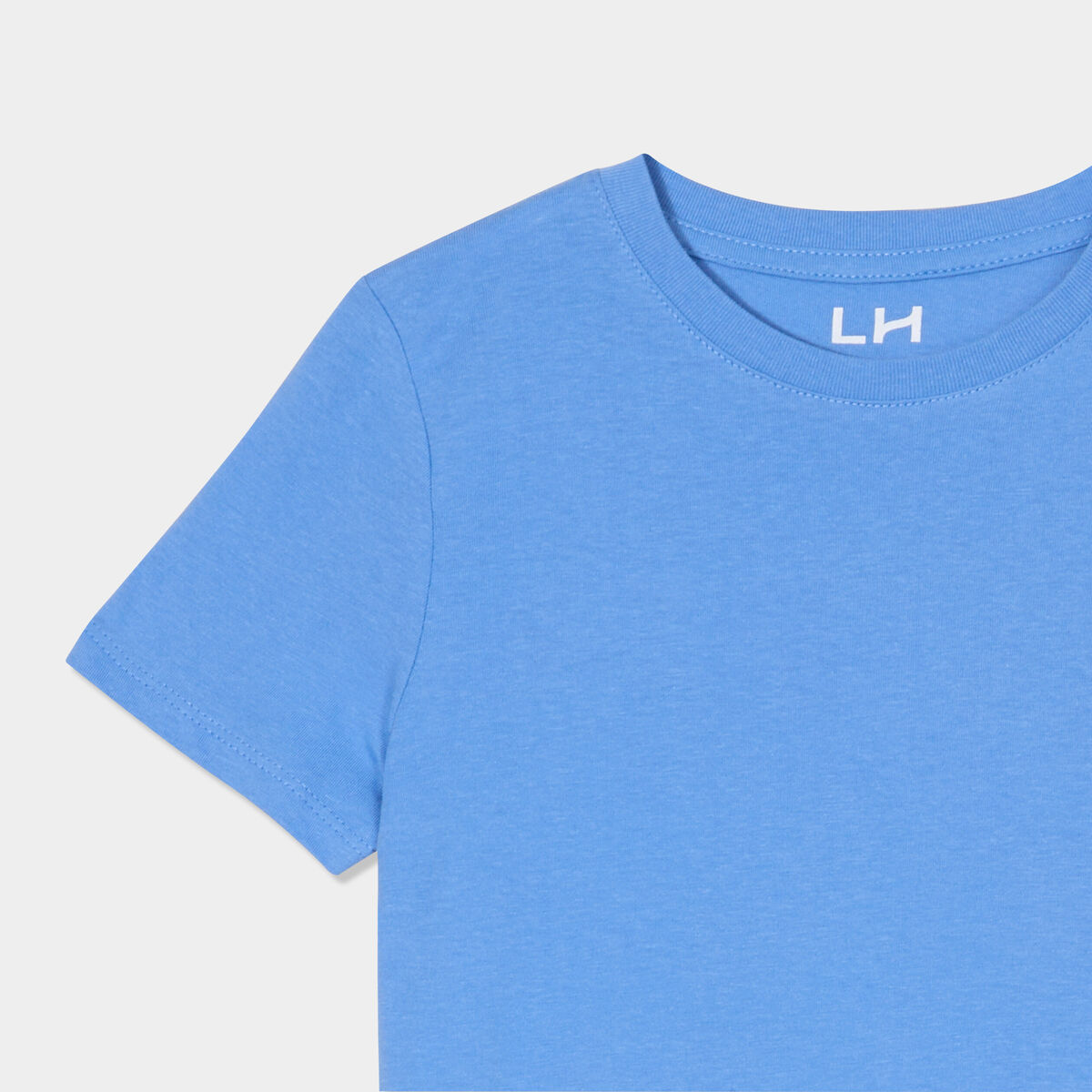 T-shirt en coton manches courtes bleu lavande gar&ccedil;on