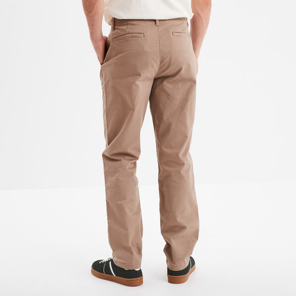 pantalon chino droit stretch retrousse taupe homme Pantalon chino droit stretch retroussé taupe homme