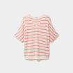 Pull manches 3/4 col en V blanc femme grande taille