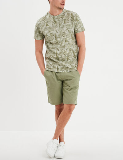 Short chino avec cordon Creeks vert kaki homme