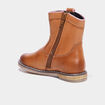 Bottines en cuir esprit western camel fille