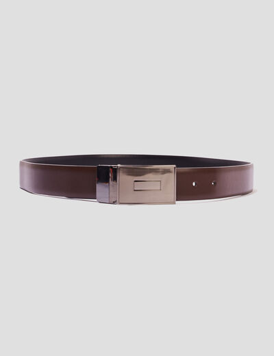 Ceinture réversible noir homme