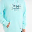 Sweat hoodie en molleton bleu turquoise homme