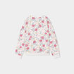 Sweat col rond manches longues ecru fille