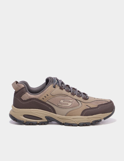 Baskets running semelle m&eacute;moire de forme sable homme