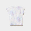 T-shirt manches courtes coton bleu pastel fille