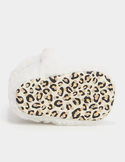 Bottons fausse laine mouton Minnie blanc bébé fille