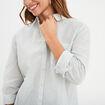 Chemise manches ajustables 1 poche coton vert kaki femme
