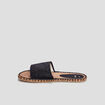 Mules détails cordes noir femme