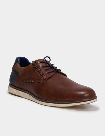 Derbies &agrave; lacets marron homme
