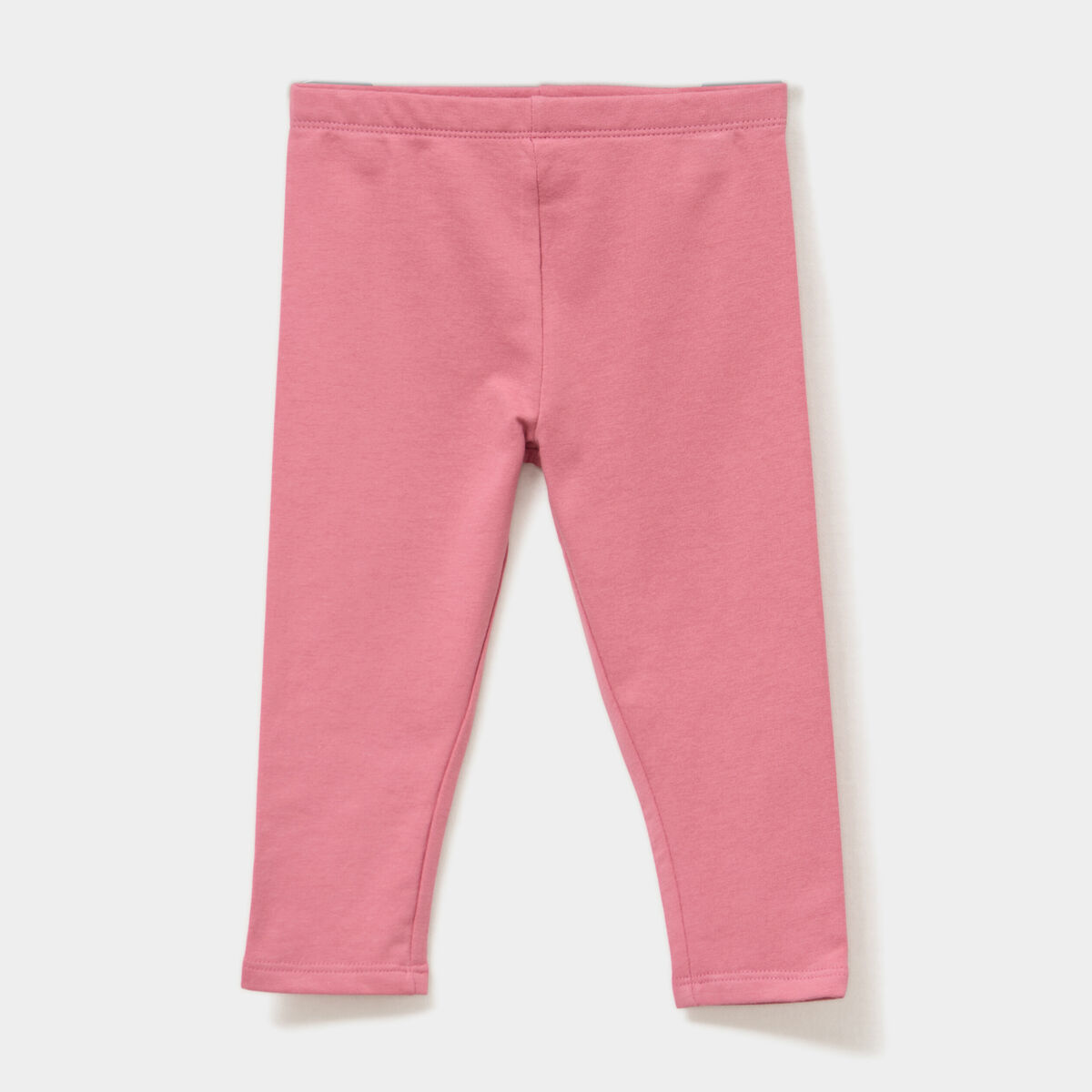 Legging doubl&eacute; coton vieux rose b&eacute;b&eacute; fille