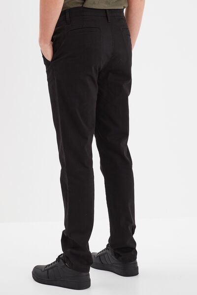 Pantalon chino noir homme