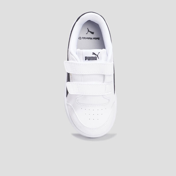 tennis basses a scratchs puma shuffle blanc garcon Tennis basses à scratchs Puma Shuffle blanc garçon