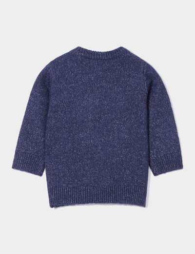 Pull droit épaule boutonnée Kimbaloo bleu marine bébé garçon