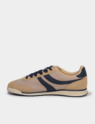 Tennis basses &agrave; lacets sable homme