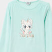 Ensemble pyjama legging et t-shirt bleu turquoise fille