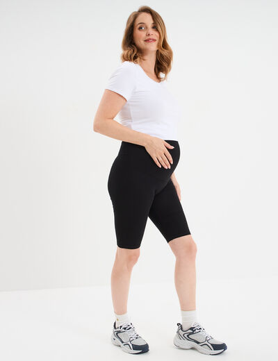 Short cycliste grossesse noir femme maternité