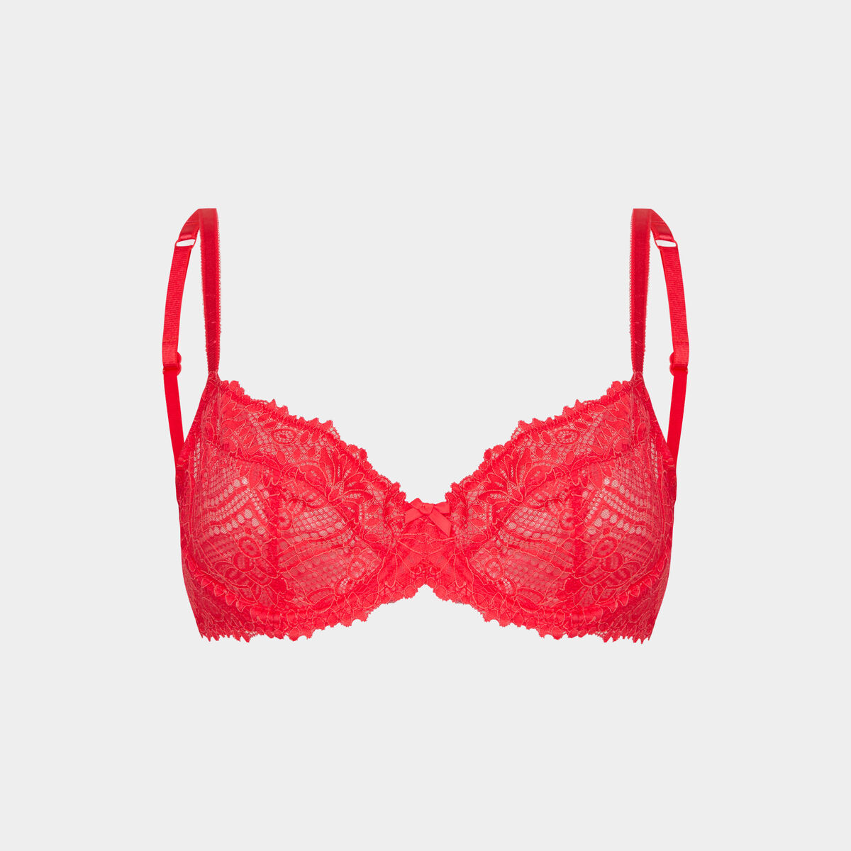 Soutien-gorge embo&icirc;tant dentelle rouge femme