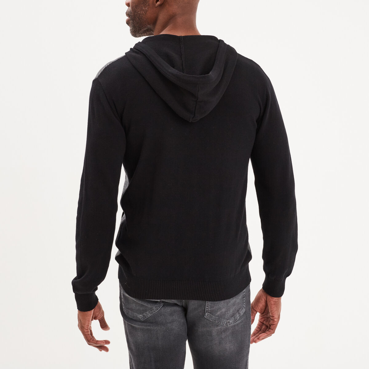 Sweat zippé à capuche coton Liberto noir homme