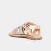 Sandales brides tressées en cuir multicolore fille