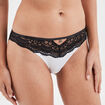 Culotte avec micro dentelle blanc femme