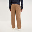 Pantalon chino droit taille &agrave; coulisse taupe homme