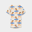 T-shirt manches courtes coton ecru gar&ccedil;on