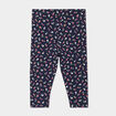 Legging taille &eacute;lastiqu&eacute;e coton bleu marine b&eacute;b&eacute; fille