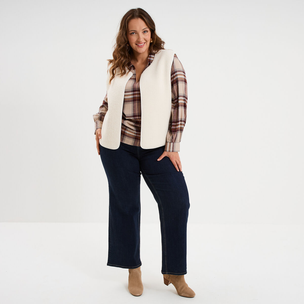 Robe Grande Taille 1X Notations - Violet Géométrique Sans Manches - Longue Et Légère Pour Sortie