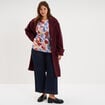 Pull col rond oversize manches longues ecru femme grande taille