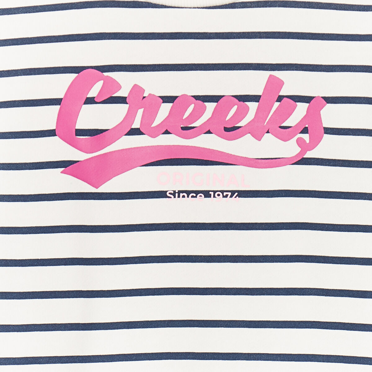 Sweat avec col rond Creeks ecru fille