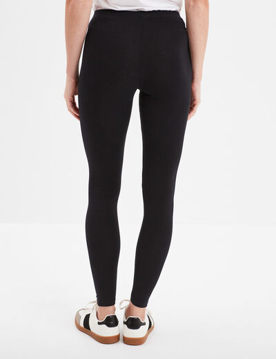 Legging long taille haute noir femme