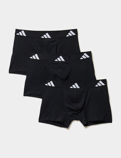 Lot 3 boxers coton Active Flex Adidas noir homme