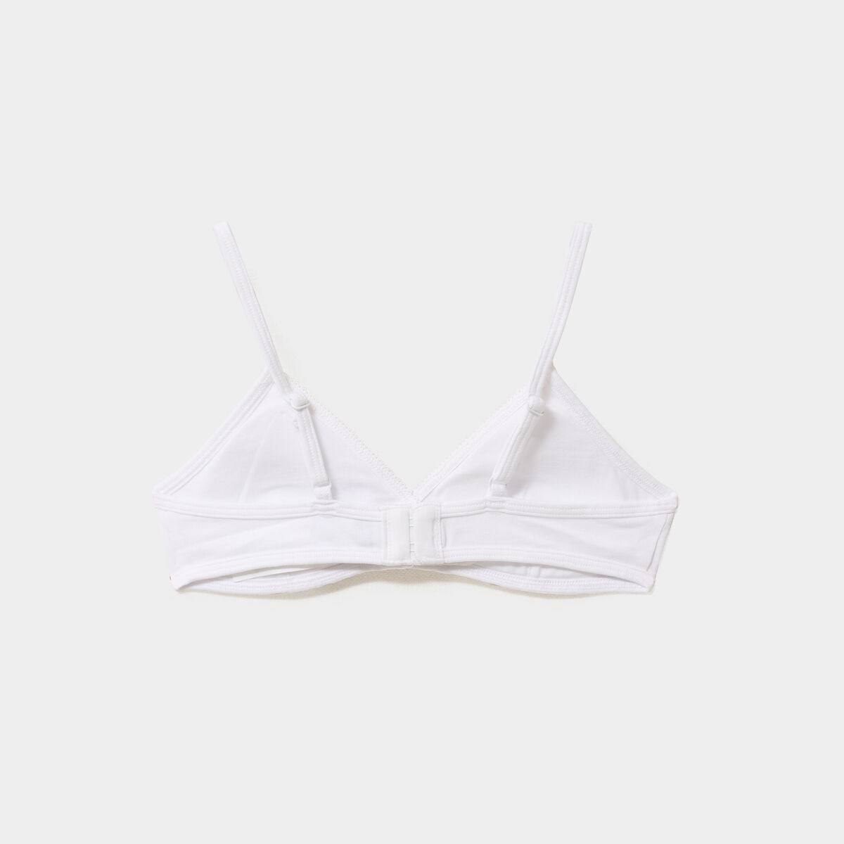 Soutien-gorge triangle padd&eacute; coton blanc fille