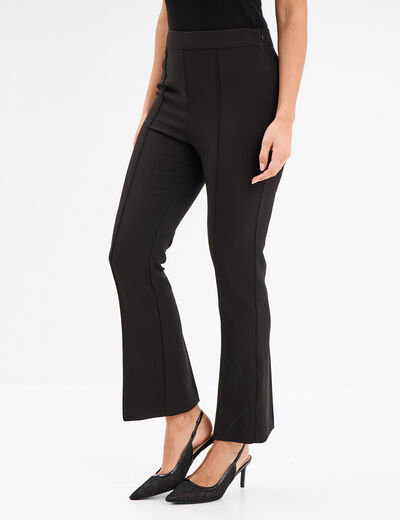 Pantalon bootcut 7/8ème noir femme