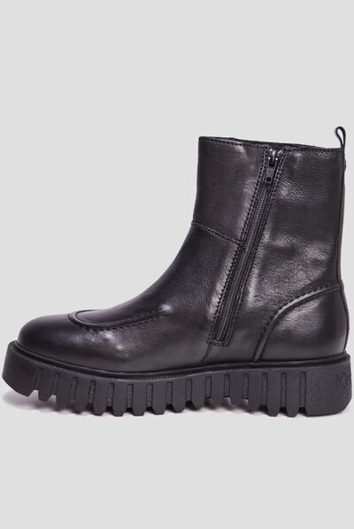 Bottines en cuir Kickers Kickfancy noir femme