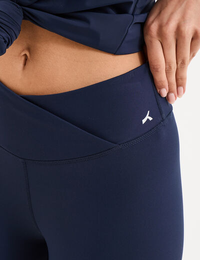 Legging de sport taille haute bleu marine femme