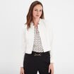 Veste doublée ajustée courte Mosquitos blanc femme
