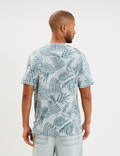 T-shirt manches courtes col rond gris homme