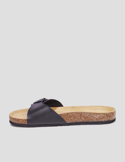 Mules avec boucles noir homme