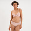 Shorty avec dentelle rose clair femme