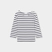 T-shirt manches 3/4 col rond coton ecru femme