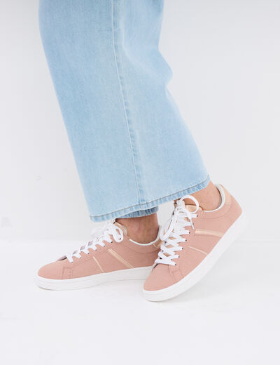 Tennis basses à lacets Creeks rose femme