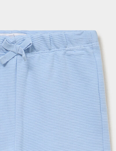 Short molletonn&eacute; coton bleu pastel b&eacute;b&eacute; gar&ccedil;on