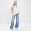 Blouse asymétrique ivoire femme