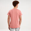 T-shirt col tunisien manches courte vieux rose homme